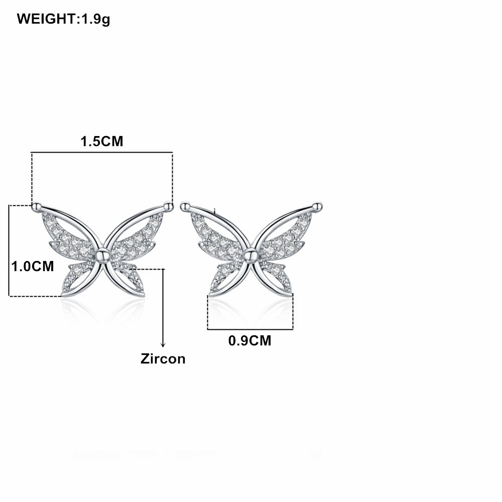 ZirconButterfly Stud Earrings