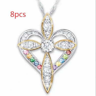 HeartCross Love Pendant Necklace