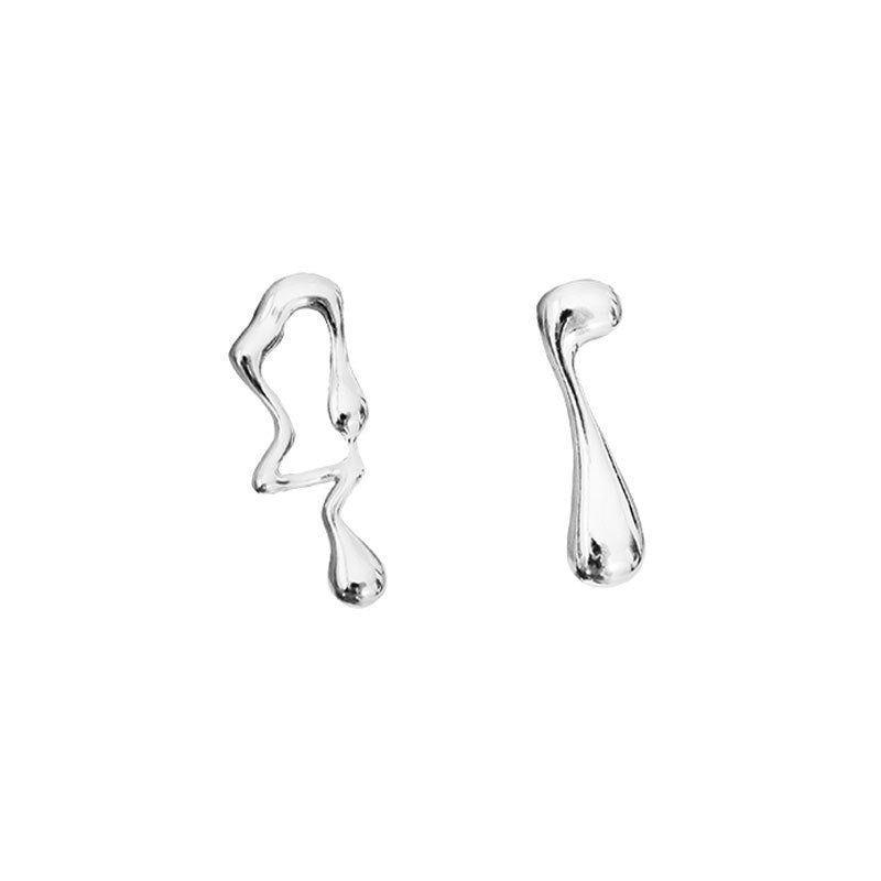 Asymmetric Lava Light Luxury Earrings