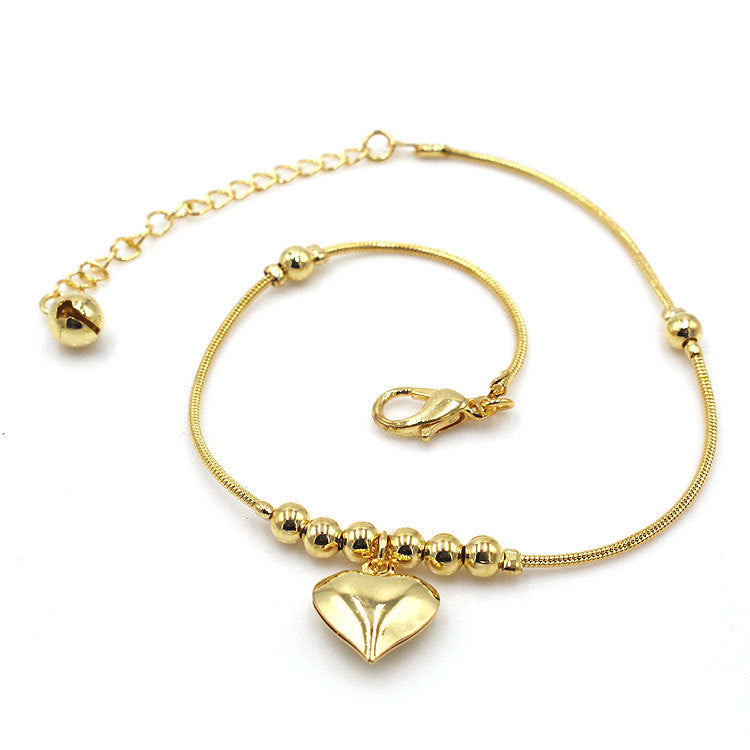 GoldenHeart Anklet