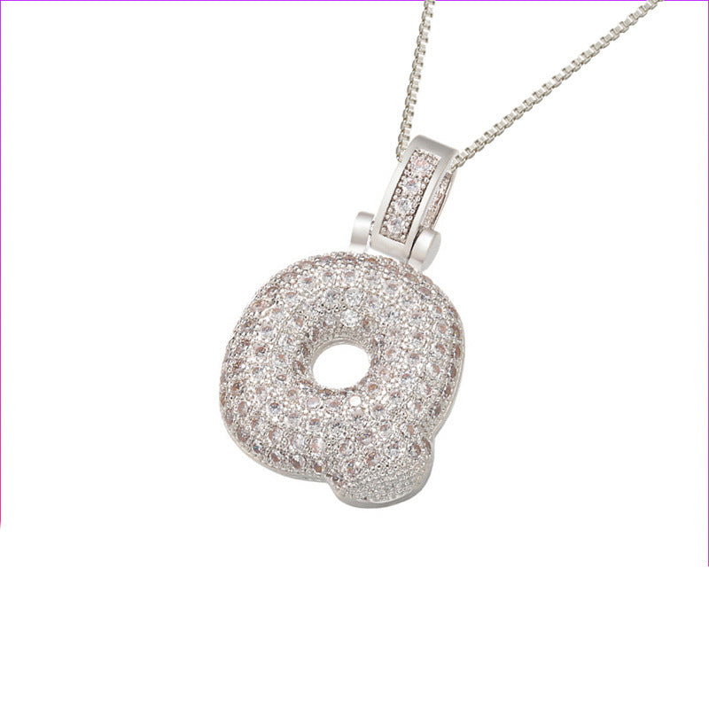 ZircaLetter Clavicle Pendant Necklace