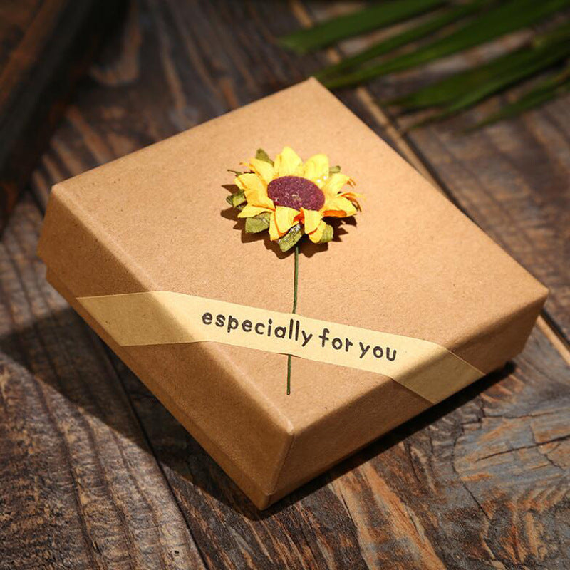 You Are My Sunshine Sunflower Pendant Necklace