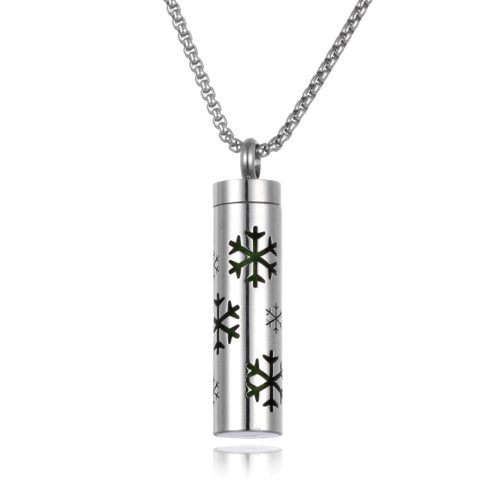 Aromatherapy Essence Titanium Steel Pendant Necklace