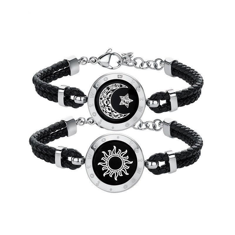 Sun & Moon Smart Sensing Couple Bracelet