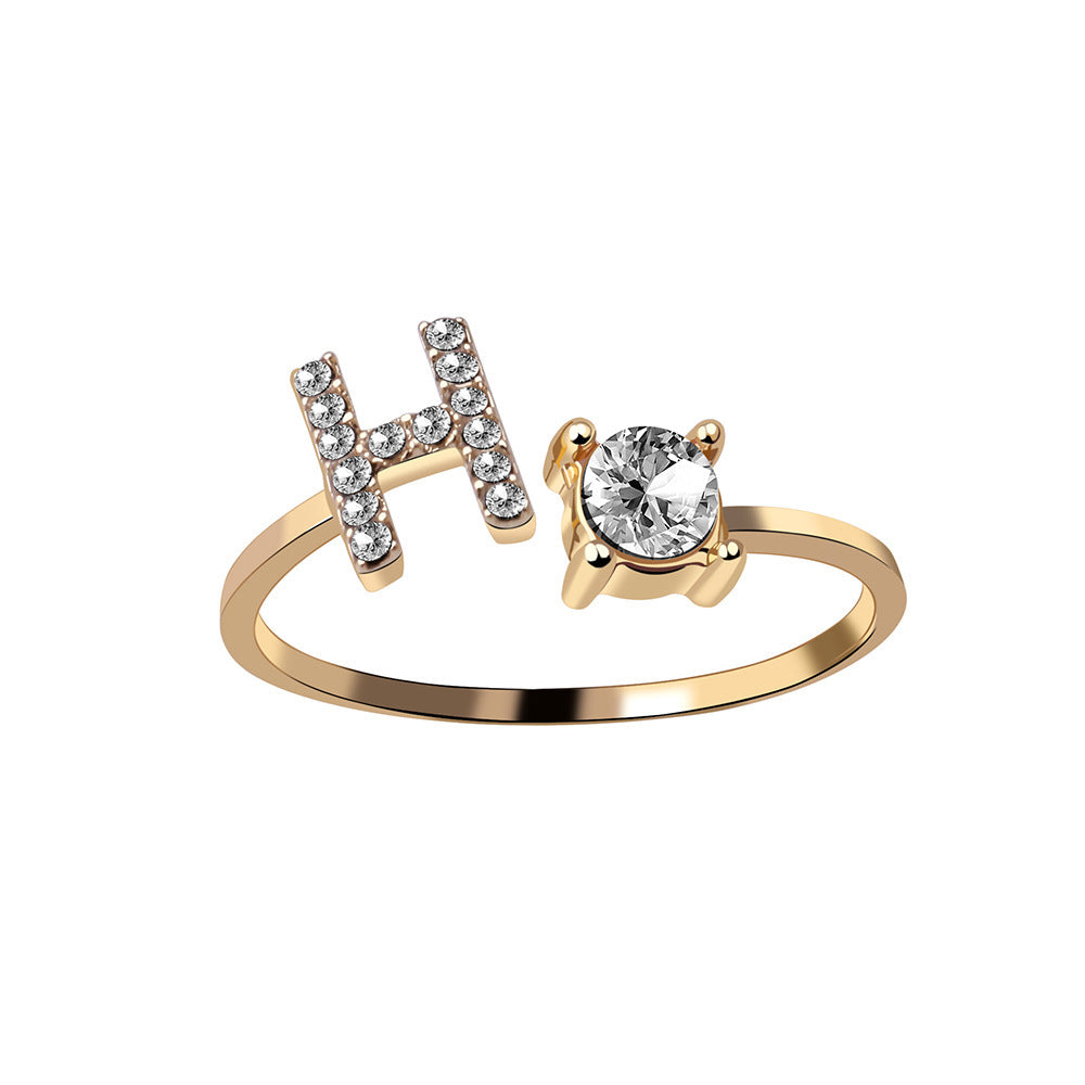 Adjustable Initial Letter Ring