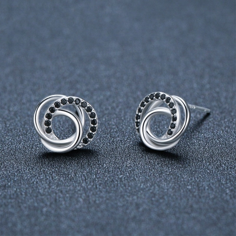 Hollow Multi-circle Zircon Earrings