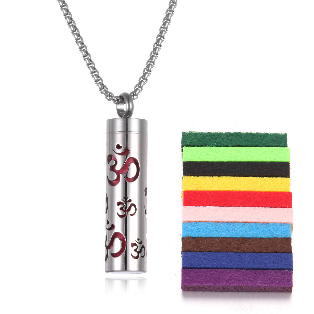 Aromatherapy Essence Titanium Steel Pendant Necklace