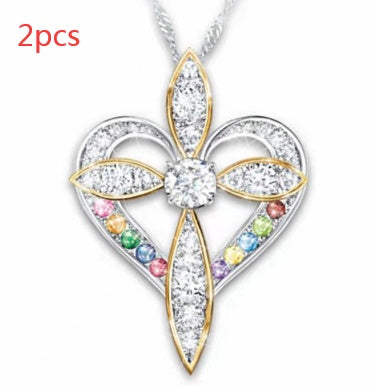 HeartCross Love Pendant Necklace