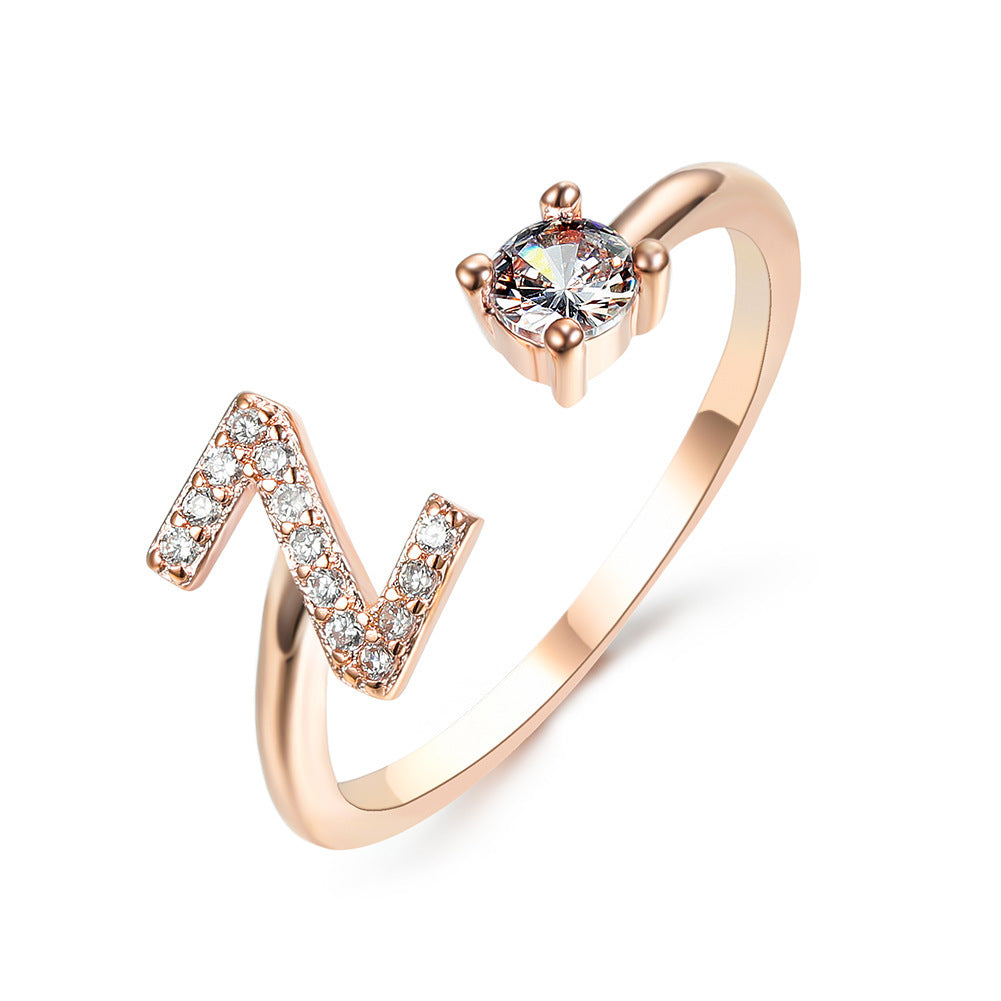 Adjustable Initial Letter Ring