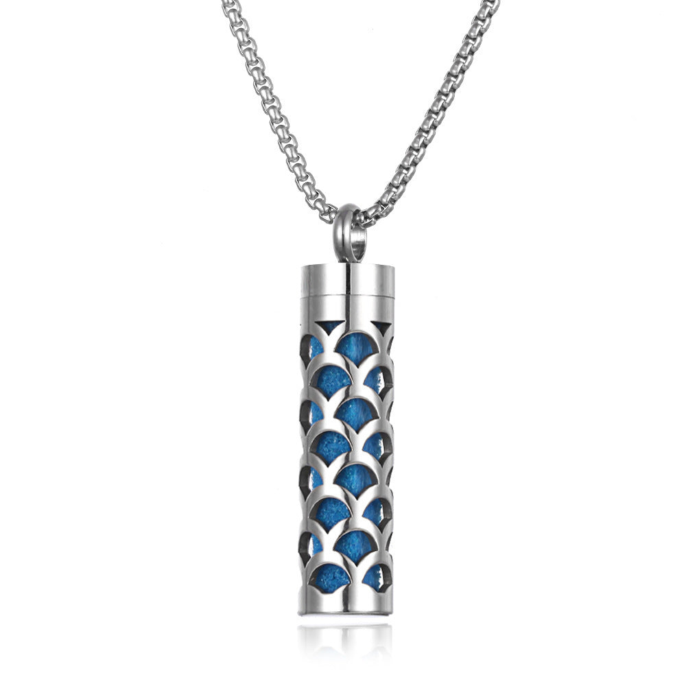 Aromatherapy Essence Titanium Steel Pendant Necklace