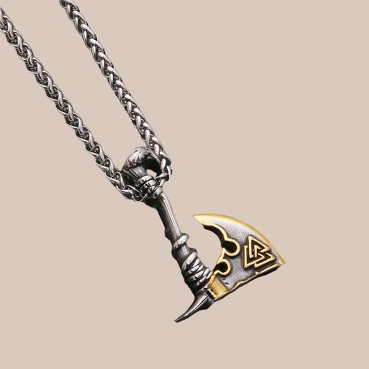 Titanium Steel Axe Pendant Necklace