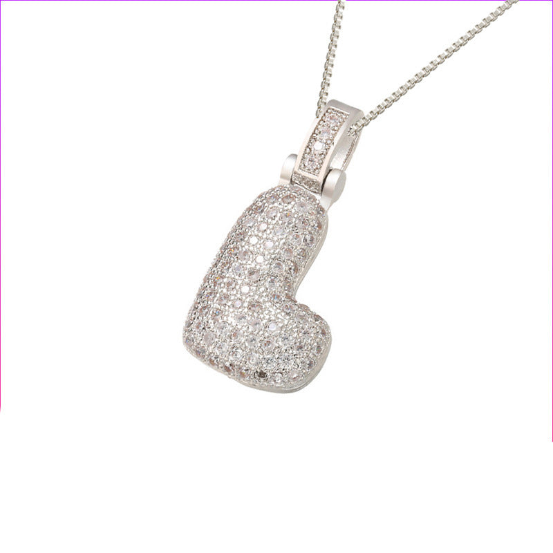 ZircaLetter Clavicle Pendant Necklace