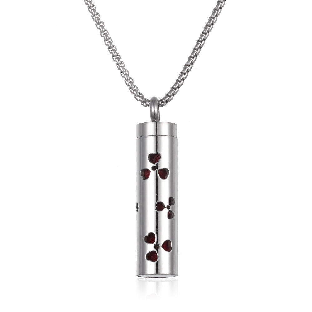 Aromatherapy Essence Titanium Steel Pendant Necklace