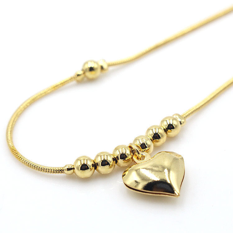 GoldenHeart Anklet