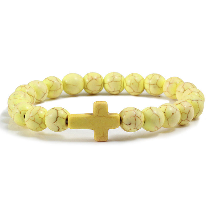 Sacred Turquoise Cross Bracelet