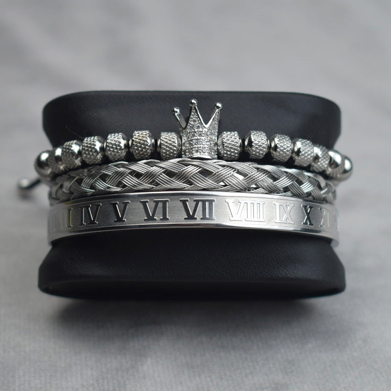 Royal Pineapple Crown Bracelet Set