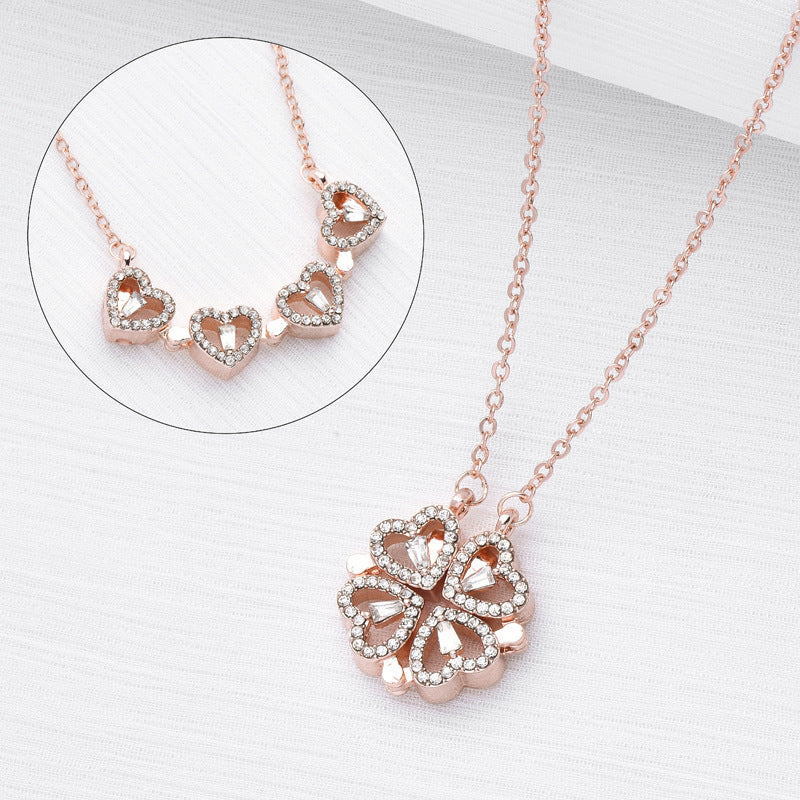 Luxury Titanium Steel Four-Leaf Clover Necklace