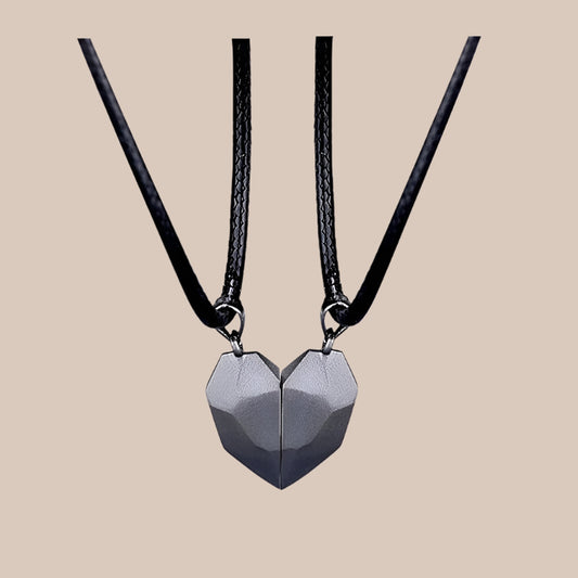 Bonded Hearts Magnetic Pendant Necklace