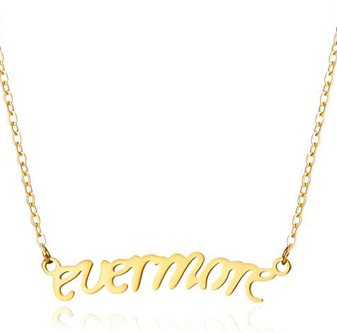 European American Letter Pendant Necklace