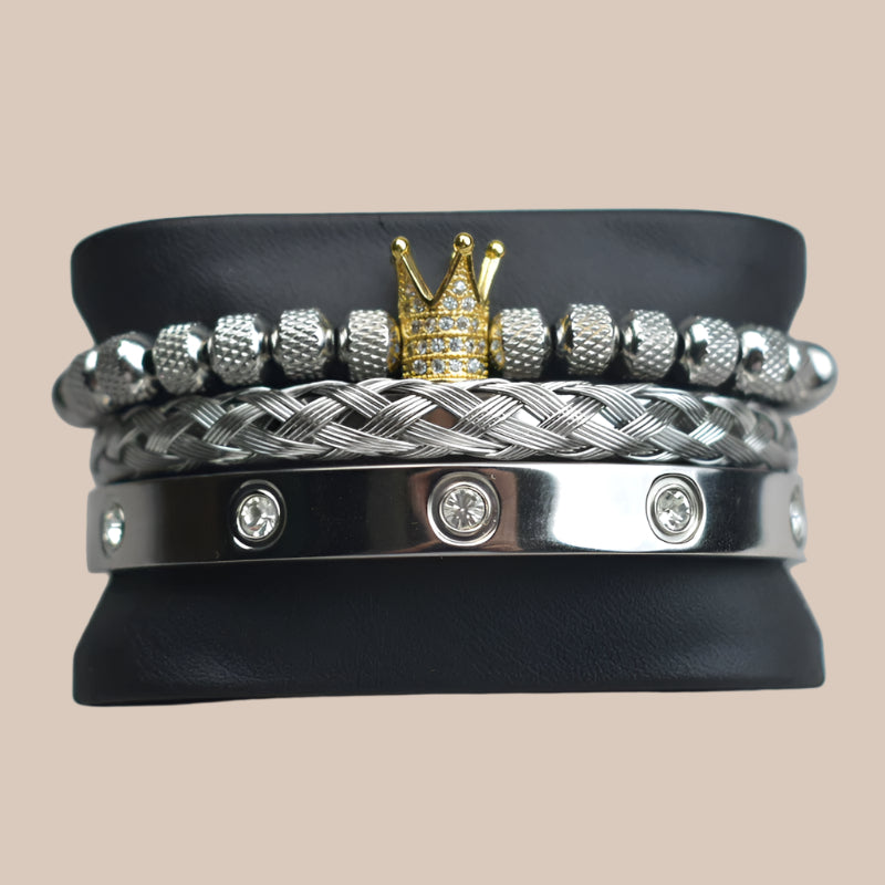 Royal Pineapple Crown Bracelet Set