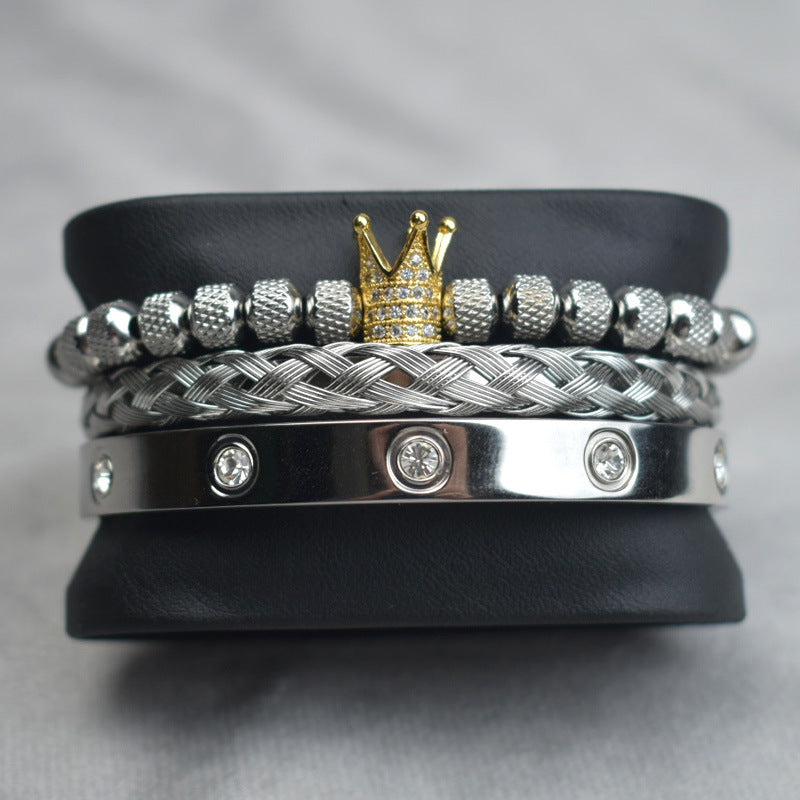 Royal Pineapple Crown Bracelet Set