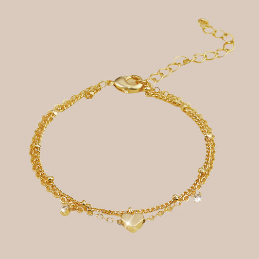 HeartZircon Anklet