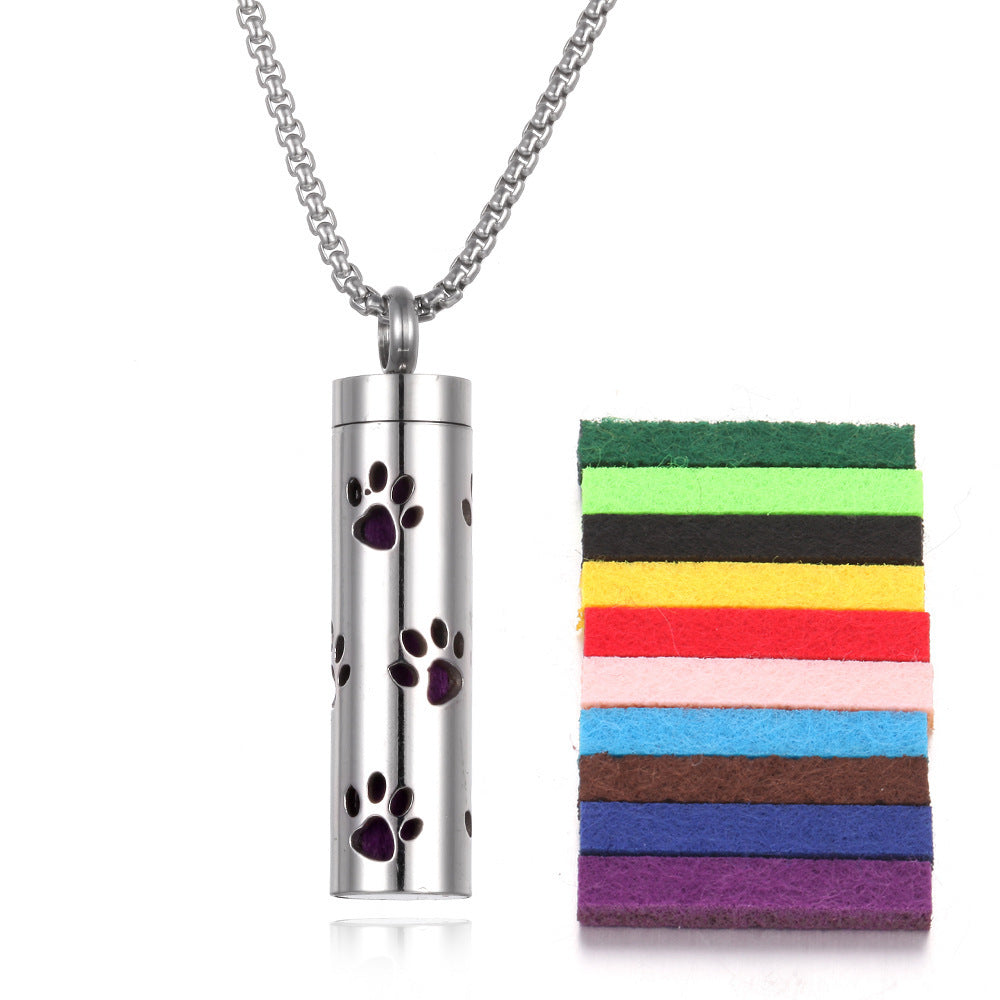 Aromatherapy Essence Titanium Steel Pendant Necklace